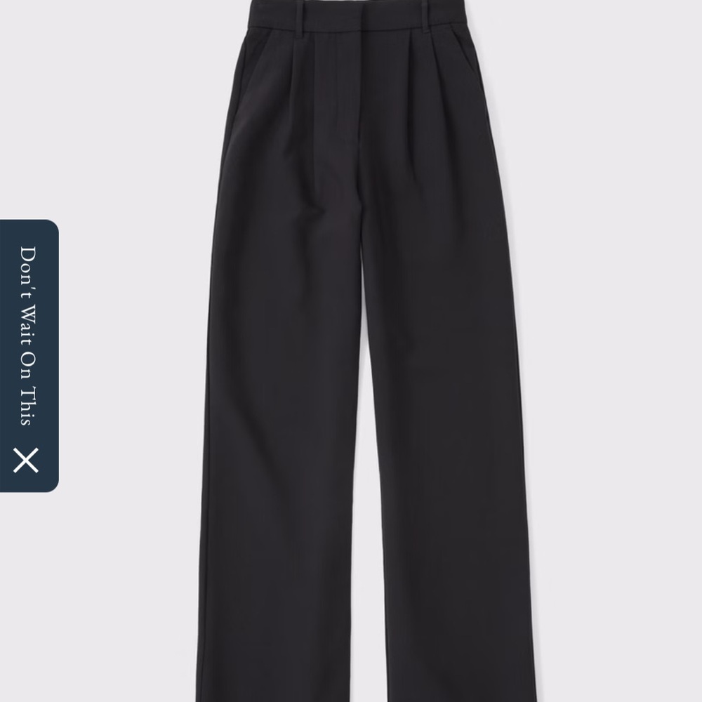 Abercrombie Women's Black Wide-Leg Pants